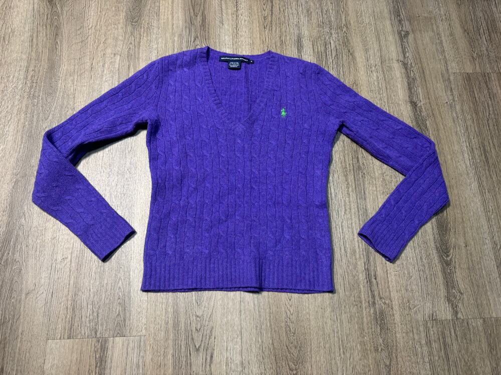 Ralph Lauren Sport Women's Purple Lambswool Sweater